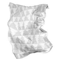 Плед «Танцующий лес», белый с серебром