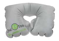 Надувная подушка под шею в чехле Sleep, серая