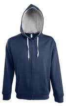 Толстовка мужская Soul Men 290 с контрастным капюшоном, темно-синяя