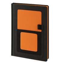 Ежедневник Mobile, недатированный, черно-оранжевый