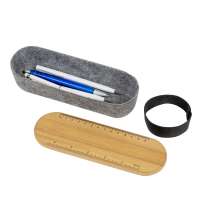 Пенал с линейкой и подставкой для телефона из бамбука «Haruki»