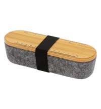 Пенал с линейкой и подставкой для телефона из бамбука &laquo;Haruki&raquo;