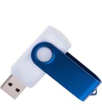 Флешка TWIST WHITE COLOR Белая с синим 4015.01.8ГБ