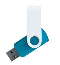 Флешка TWIST WHITE COLOR Голубая с белым 4015.12.07.32ГБ