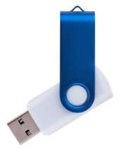Флешка TWIST WHITE COLOR Белая с синим 4015.01.4ГБ
