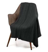 Плед Bambolay, темно-серый меланж