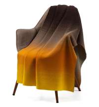 Плед Dreamshades, желтый с коричневым