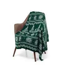 Плед Elnik, зеленый с молочно-белым