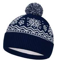 Шапка Elnik, синяя с молочно-белым