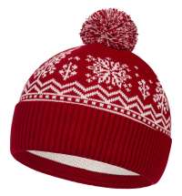 Шапка Elnik, красная с молочно-белым