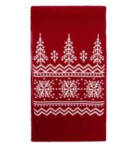 Шарф Elnik, красный с молочно-белым