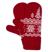 Варежки Elnik, красные с молочно-белым