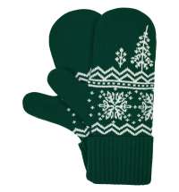 Варежки Elnik, зеленые с молочно-белым