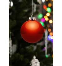 Елочный шар Finery Gloss, 8 см, глянцевый красный