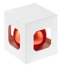 Елочный шар Finery Gloss, 8 см, глянцевый красный