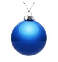 Елочный шар Finery Gloss, 10 см, глянцевый синий