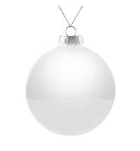 Елочный шар Finery Gloss, 10 см, глянцевый белый
