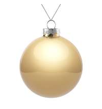 Елочный шар Finery Gloss, 10 см, глянцевый золотистый