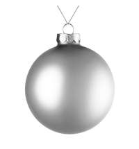 Елочный шар Finery Matt, 10 см, матовый серебристый