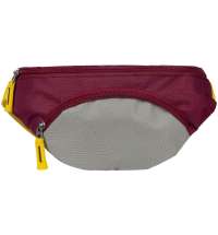 Поясная сумка детская Kiddo, бордовая с серым