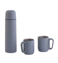 Набор "Гейзер" (термос, 2 кружки), покрытие soft touch