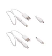 Кабель 2-в-1 (microUSB, Lightning)