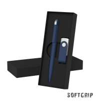 Набор ручка + флеш-карта 16 Гб в футляре,  покрытие softgrip
