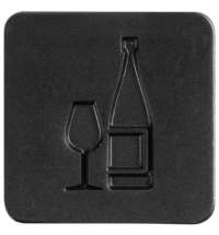 Шильдик на резинку Band, вино