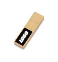 USB 2.0- флешка на 32 Гб c подсветкой логотипа «Bamboo LED»