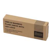 USB 2.0- флешка на 32 Гб c подсветкой логотипа «Bamboo LED»