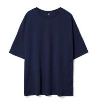 Футболка унисекс оверсайз Crosstown, темно-синяя