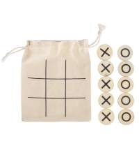Деревянные крестики-нолики в мешочке «XO»