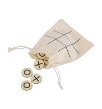 Деревянные крестики-нолики в мешочке «XO»