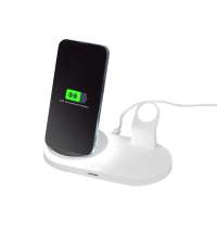 Складная зарядная станция с беспроводной зарядкой «Flashport», 15 Вт