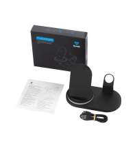 Складная зарядная станция с беспроводной зарядкой «Flashport», 15 Вт