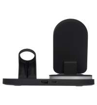 Складная зарядная станция с беспроводной зарядкой «Flashport», 15 Вт