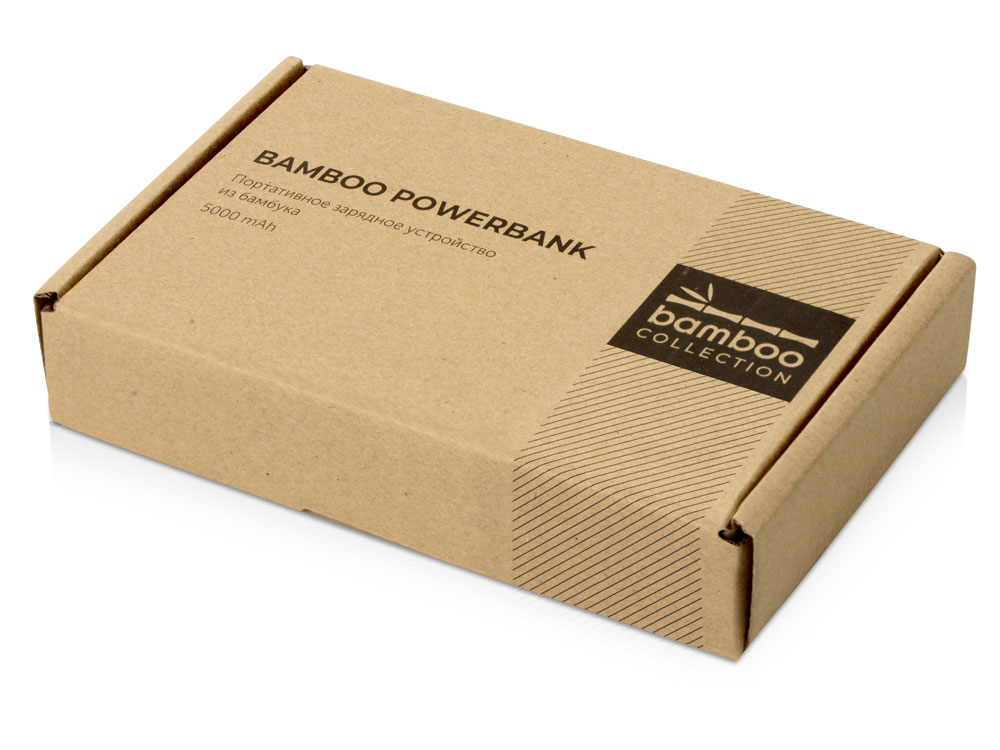 Внешний аккумулятор из бамбука &laquo;Bamboo&raquo;, 5000 mAh