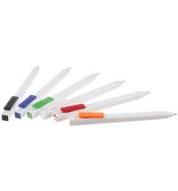 Ручка шариковая Swiper SQ, белая с зеленым