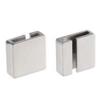 Квадратный шильдик на резинку Direct, матовый серебристый