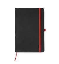 Блокнот A5 PIANA в твёрдом переплёте, ЧЕРНО-КРАСНЫЙ