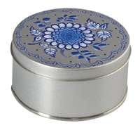 Коробка круглая, малая, серебристая