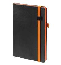 Ежедневник Ton Black, недатированный, черный с оранжевым