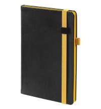 Ежедневник Ton Black, недатированный, черный с желтым