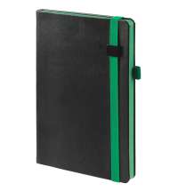 Ежедневник Ton Black, недатированный, черный с зеленым