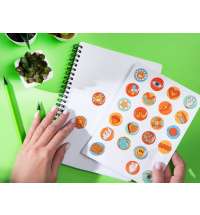 Сет объемных стикеров из эпоксидной смолы