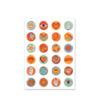 Сет объемных стикеров из эпоксидной смолы