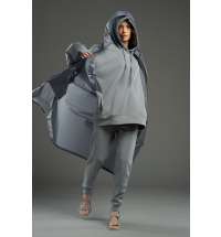 Худи унисекс H2, серое