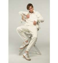 Джоггеры J2, молочно-белые