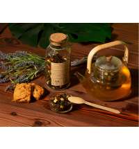 Чай зеленый, с соком ананаса и кусочками яблока/облепихи