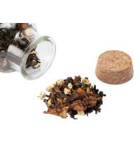 Чай зеленый, с соком ананаса и кусочками яблока/облепихи